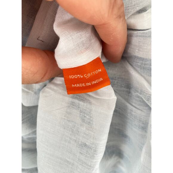 OLIPHANT Tuckernuck Playa Blue Striped Yoke Mini Dress Flirty Flare Cotton XL - Picture 14 of 14